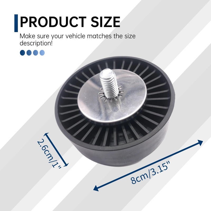 NEWHOW ​​Belt Idler Pulley 11287535860 Replacement for BMW 323i 325i 328i 330i X3 X5 128i 525i 528i 530i (2006-2013) N52 N52N N53 Engine - Replaces OE 36369, Gates 36369 - Image 2